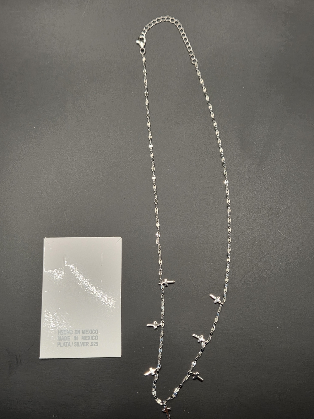 Sterling Silver Cross Pendant Necklace - Silver